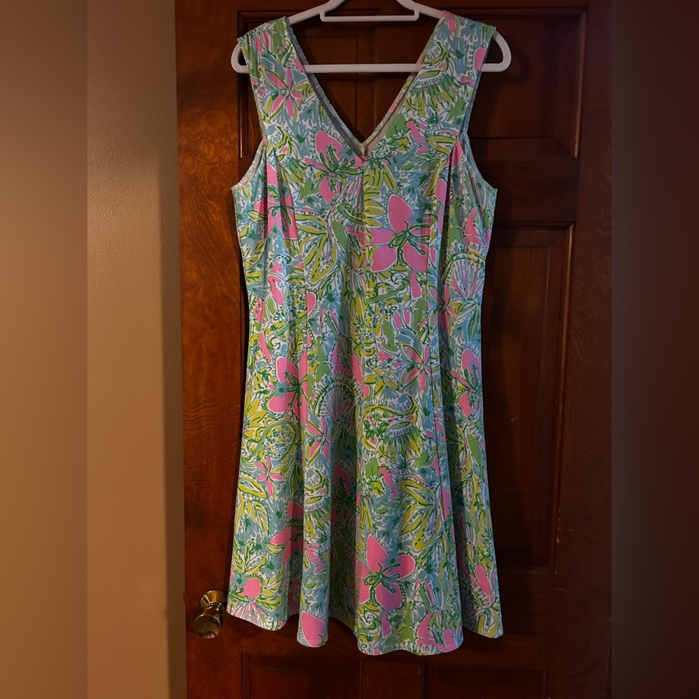 LILLY PULITZER AMINA V-NECK SWING DRESS Size XL
